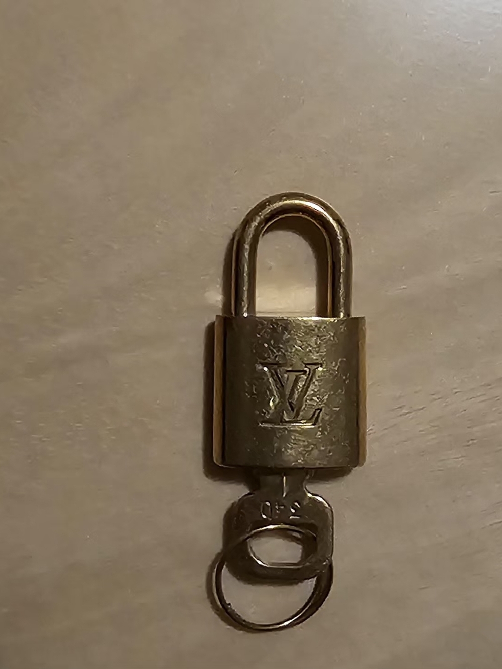 Louis Vuitton Gold Padlock Key Charm